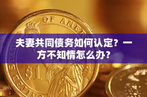 北京夫妻共同债务如何认定？一方不知情怎么办？