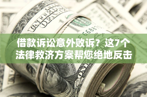 北京借款诉讼意外败诉？这7个法律救济方案帮您绝地反击！