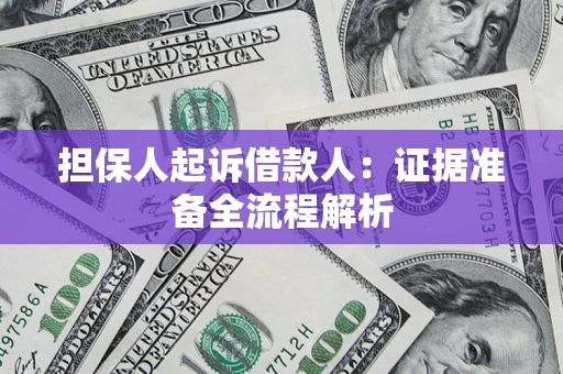 北京担保人起诉借款人：证据准备全流程解析
