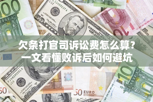 北京欠条打官司诉讼费怎么算？一文看懂败诉后如何避坑