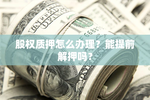 北京股权质押怎么办理？能提前解押吗？